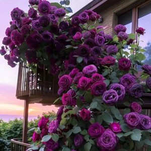 Роза Плетистая Плум Пэшн купить по цене от 610р. в интернет-магазине «Посадика» с доставкой почтой в в Вязьмае и по всей России – [изображение №1].